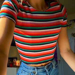 colorful crop top